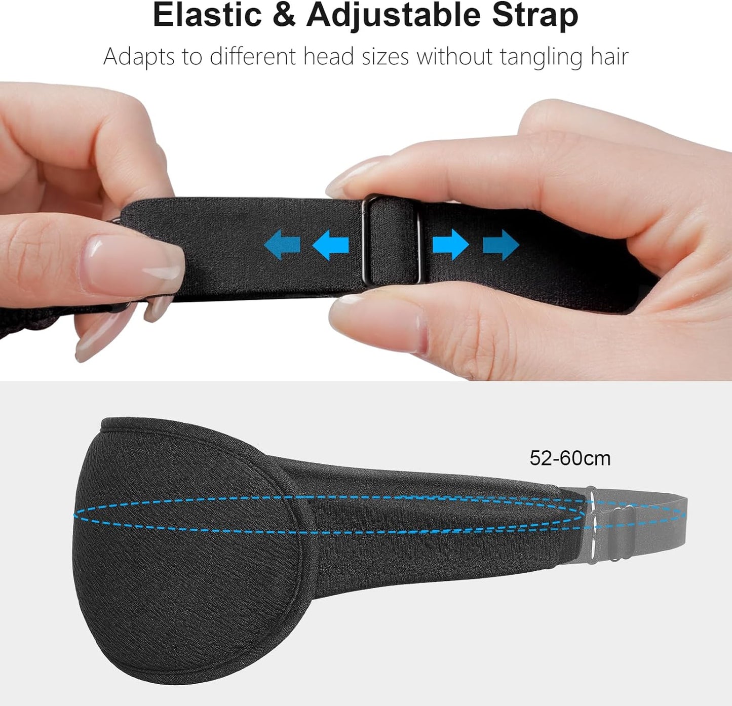 100% Blackout Sleep Mask, Zero Pressure Eye Mask for Sleeping Women Men - Ergonomic Design 3D Cutout Eye Movement and Eyelash Friendly Night Blindfold, Ultra Soft and Comfortable for Sleeping